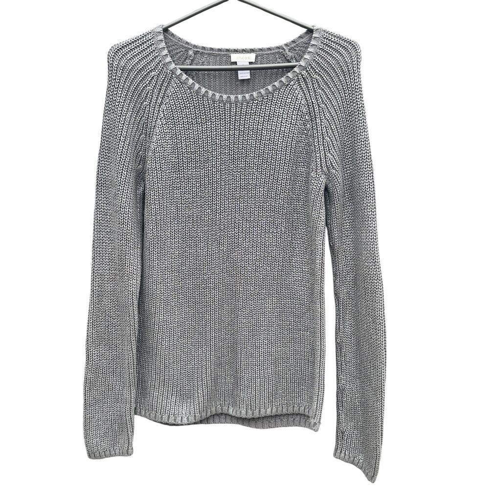 Chico’s Silver Sweater size O
